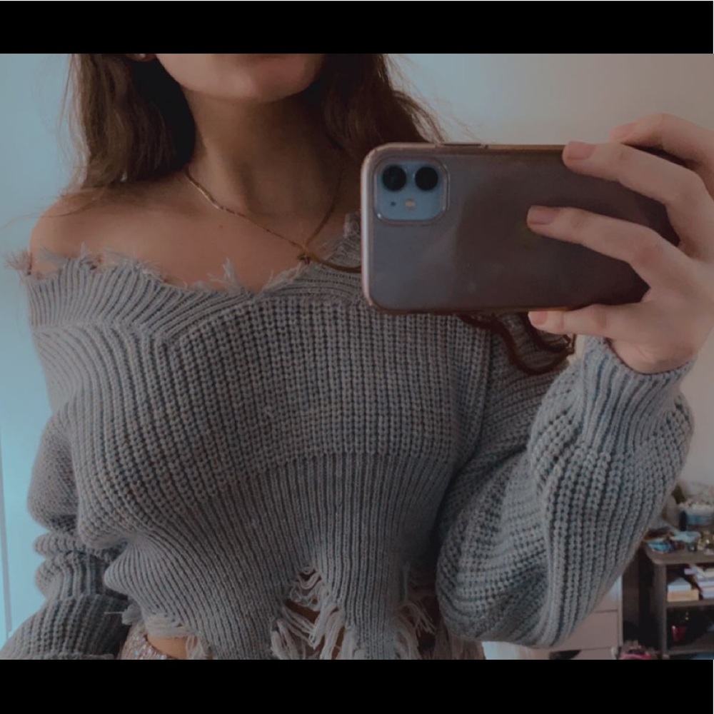 Stuck In My Ways Sweater Heather Gray Fashion Nova